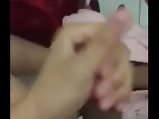 Asian twink jerking off