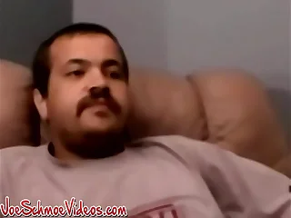 Amateur dude strokes cock and receives BJ from fat black gay