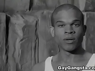 Black Gay Dude On Deep Throat Blowjob