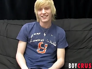 Barely legal twink is eager to stroke his dick on the casting