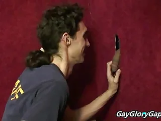 black dude get his dick sucked hard by sexy gay twink 18