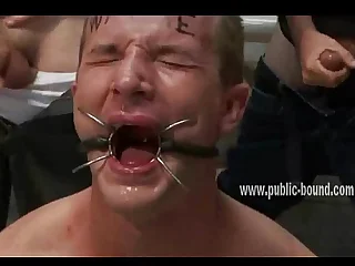 Gay twink fucked deep in his mouth in full nasty deepthroat sex getting t&period;