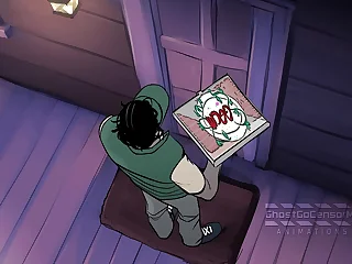 Gay sex over pizza